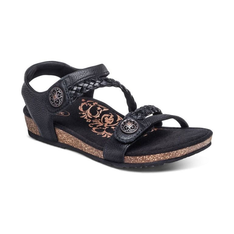 Aetrex Jillian SC465 Women's Comfortable Orthotic Sandals for Plantar Fasciitis & Arch Support - Perfect for Walking, Travel & Everyday Wear