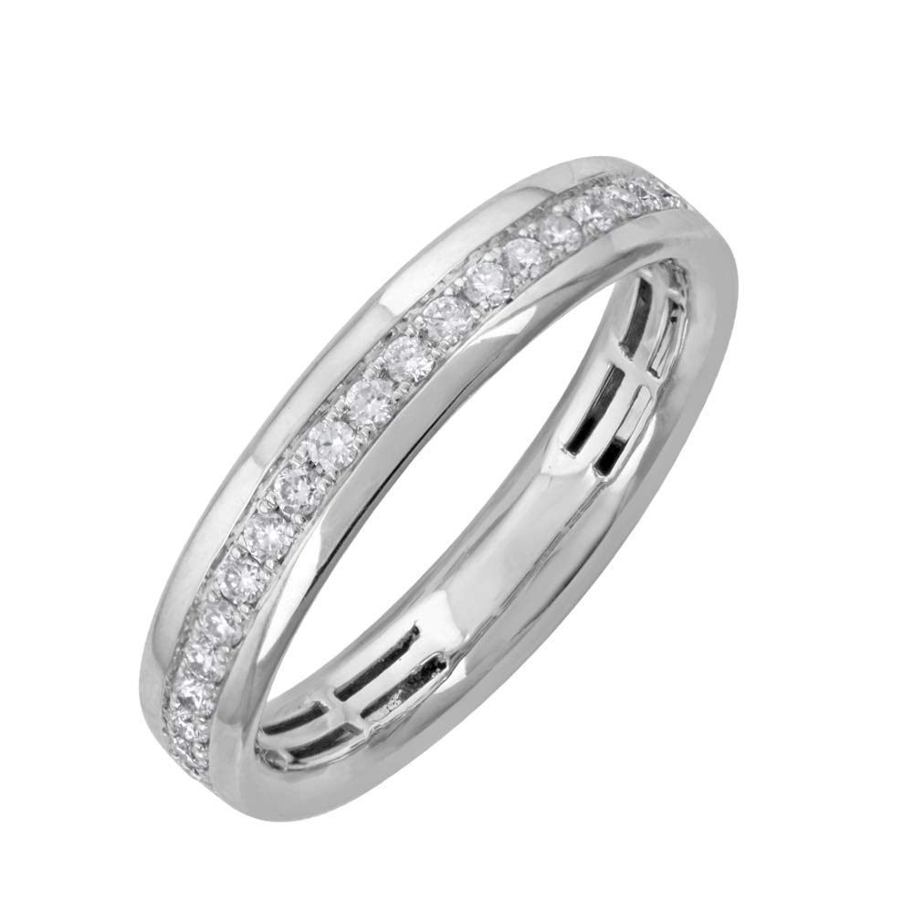 1/4 Carat Diamond Wedding Band Ring for Women - 10K Gold Engagement Ring, Anniversary Gift, Bridal Jewelry - Perfect for Proposals, Weddings & Special Occasions