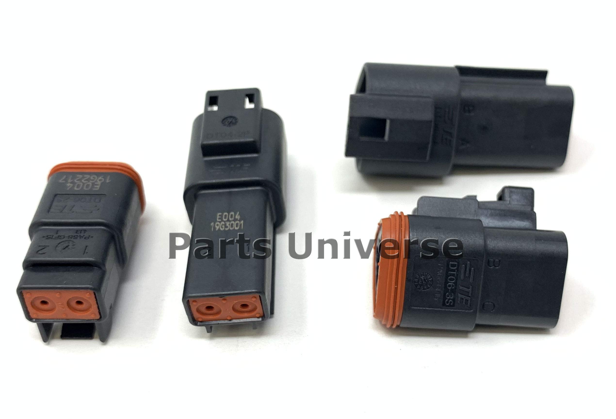 DEUTSCH 518 PCS DT Black Connector Kit 14-16AWG with Stamped Contacts & Pigtail - Made in USA - Perfect for Automotive, Marine, and Industrial Wiring Applications