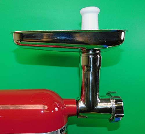 Heavy Duty Stainless Steel Meat Grinder Attachment for Kitchen Mixers | Smokehouse Chef Quality | Perfect for Grinding Beef, Pork, and Sausage Making at Home