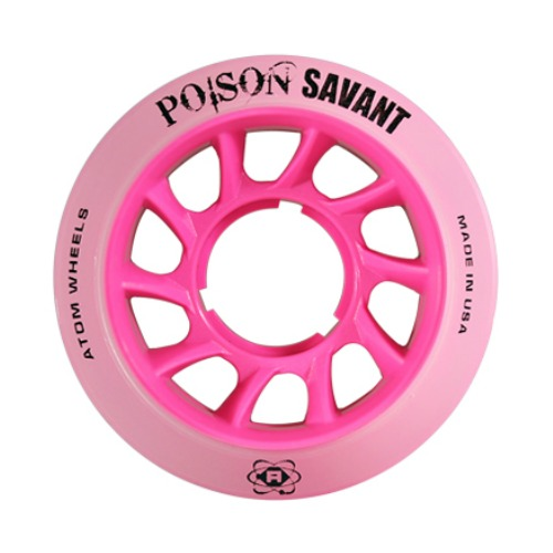 Atom Savant 59mm Poison Quad Wheels - 4 Pack for Skateboards, Longboards & Roller Skates | High-Performance Wheels for Smooth Riding & Tricks
