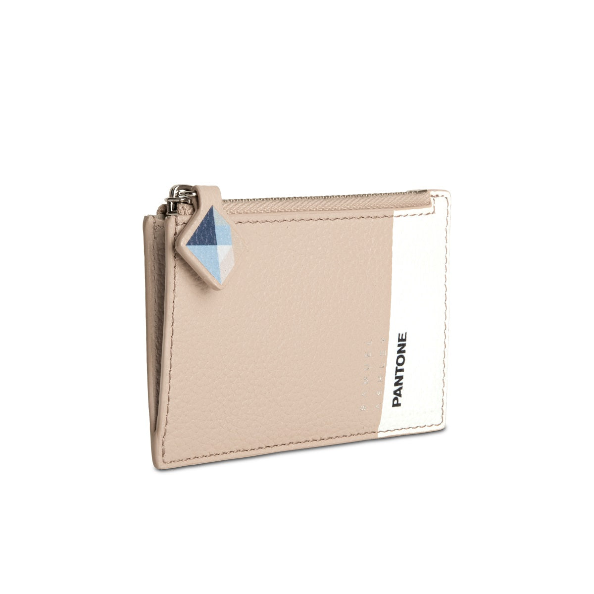 Samuel Ashley x Pantone Leather Key Purse - Premium Genuine Leather Keychain Wallet for Women & Men - Perfect for Travel, Office, and Everyday Use