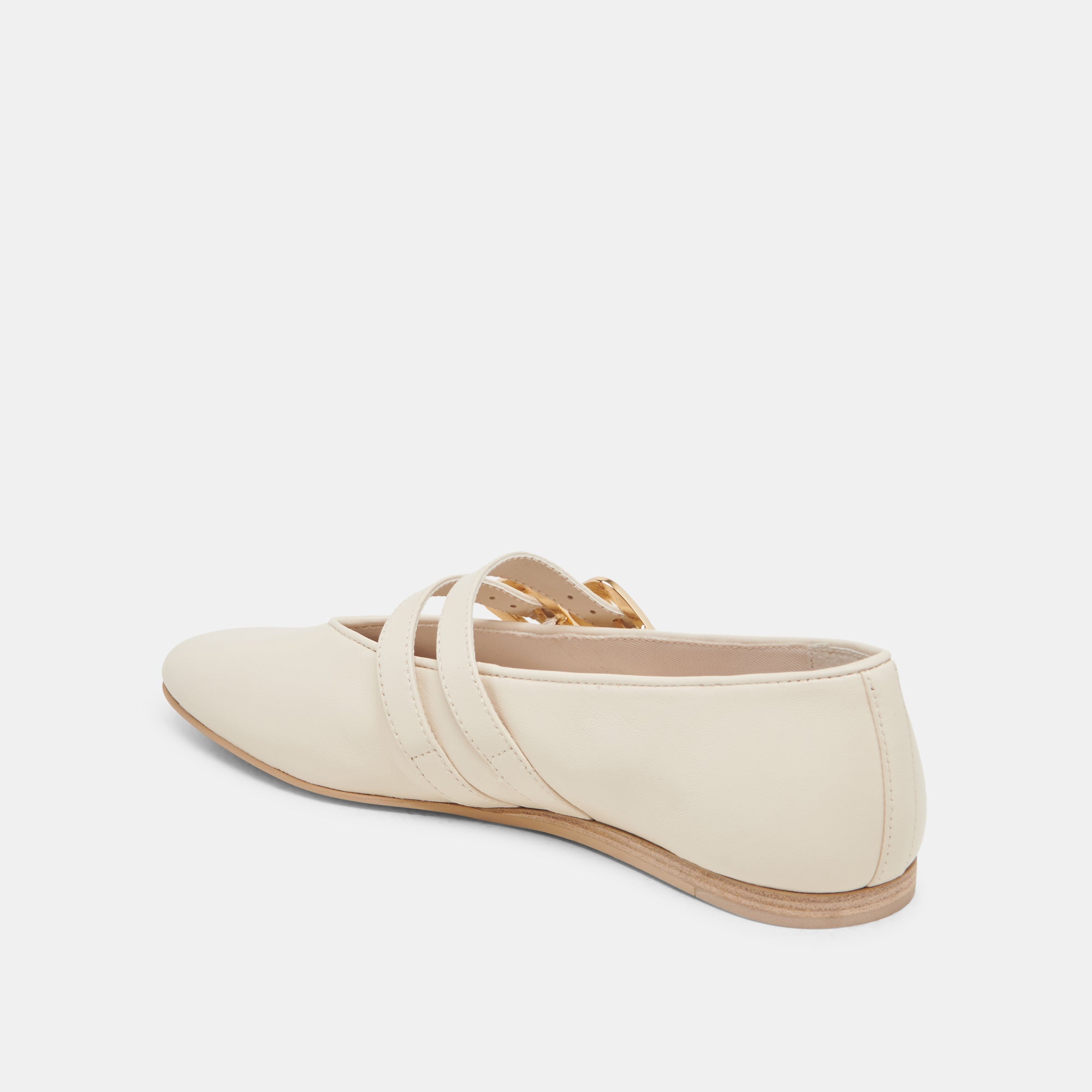 BAYLEE Women's Ballet Flats - Ivory Leather Pointed Toe Slip On Shoes for Comfort & Style | Perfect for Work, Office, Casual Wear & Daily Walking