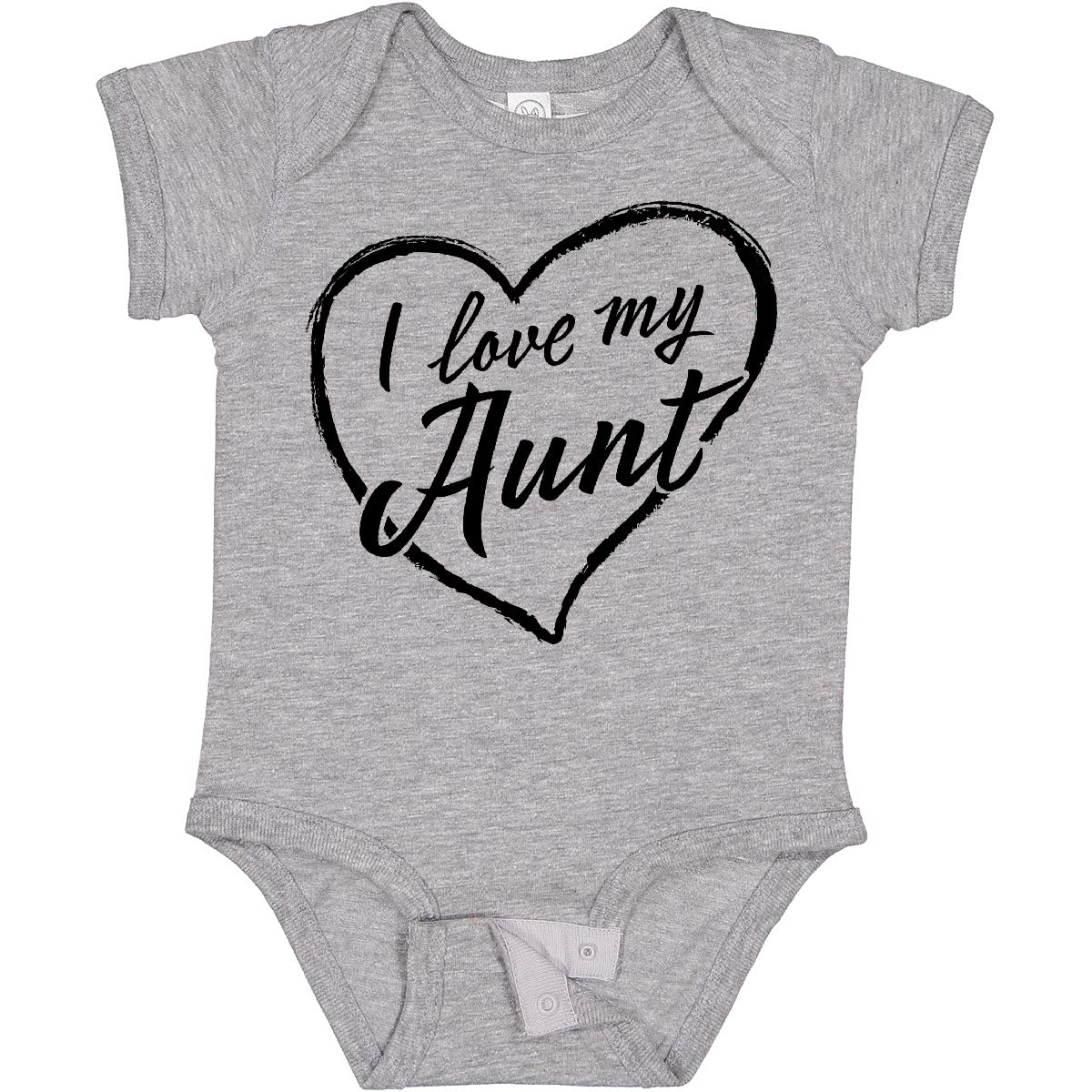 Inktastic I Love My Aunt Black Chalk Heart Baby Bodysuit - Cute Outfit for Niece & Aunt Bonding Time, Family Gatherings & Photo Shoots