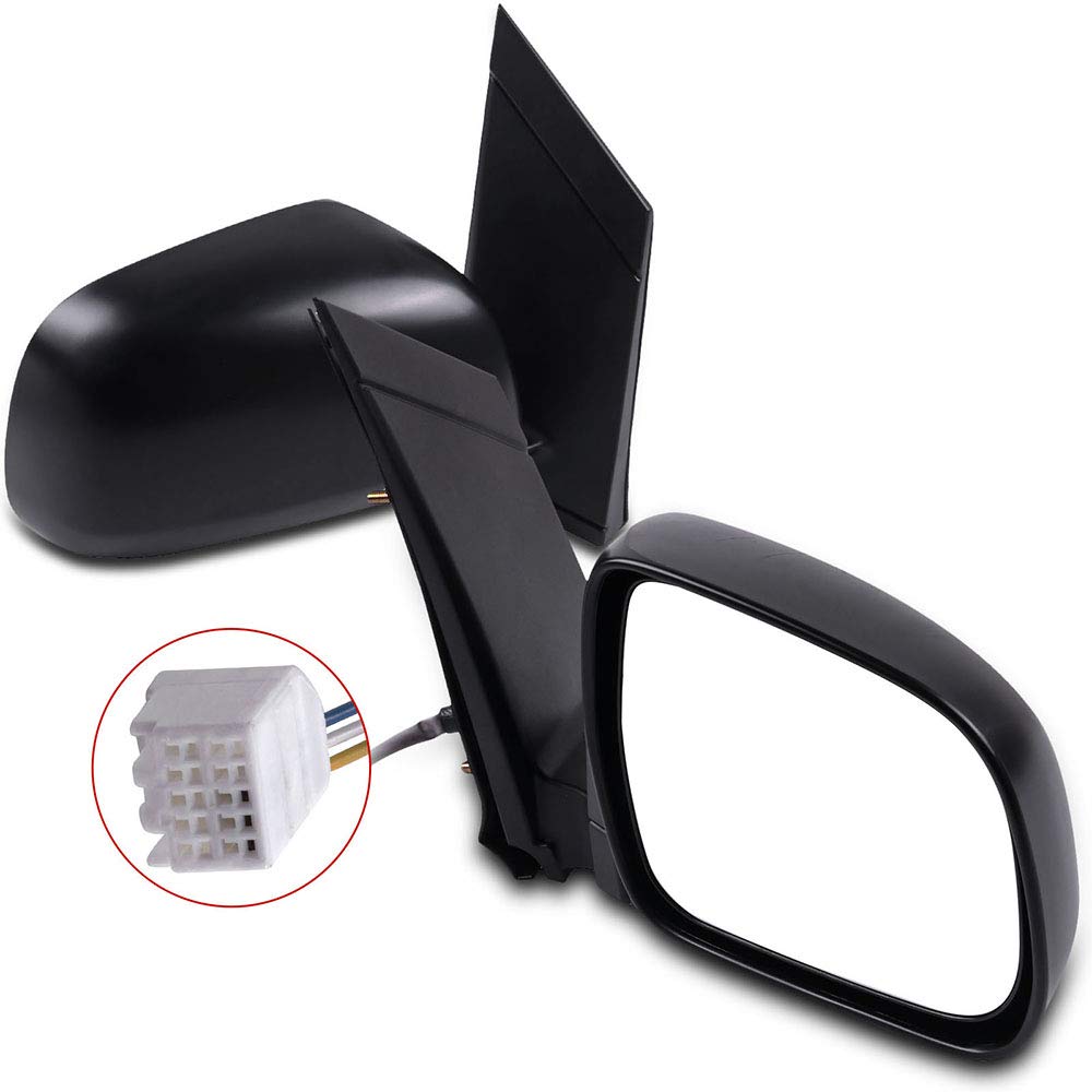 SCITOO Side View Mirrors for Toyota Sienna 2004-2010 - Power Adjustment, Manual Folding, Non-Heated (Pair) - Compatible with TO1320201 & TO1321201 - Perfect for Replacement & Enhanced Driving Safety