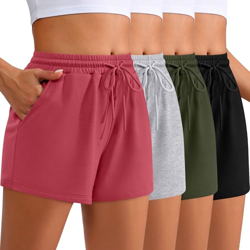Black, Army Green, Light Gray, Watermelon Red