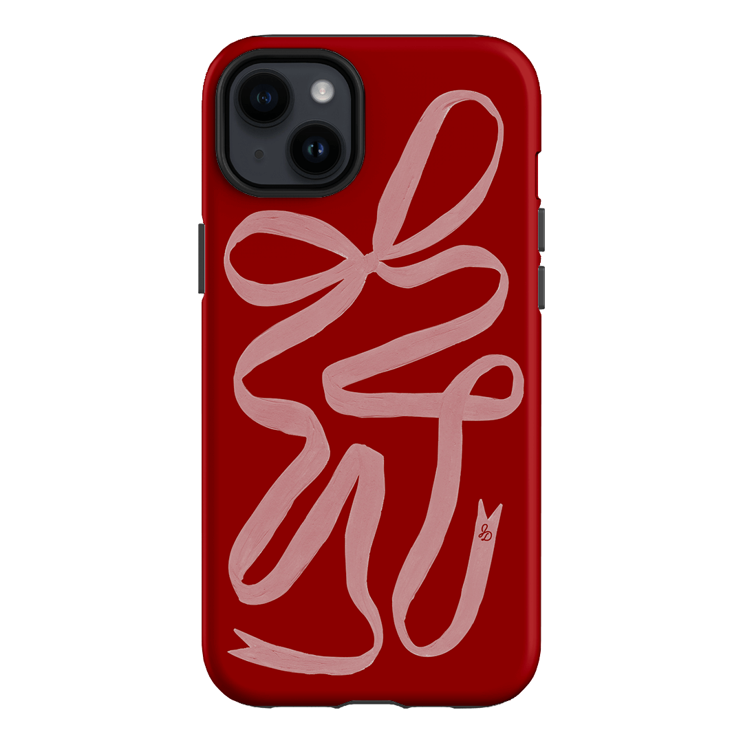 Cupid's Bow Ribbon Phone Case for iPhone & Samsung - Elegant Valentine's Day Gift for Her, Romantic Couple Accessory | Perfect for Dating, Anniversaries & Special Occasions