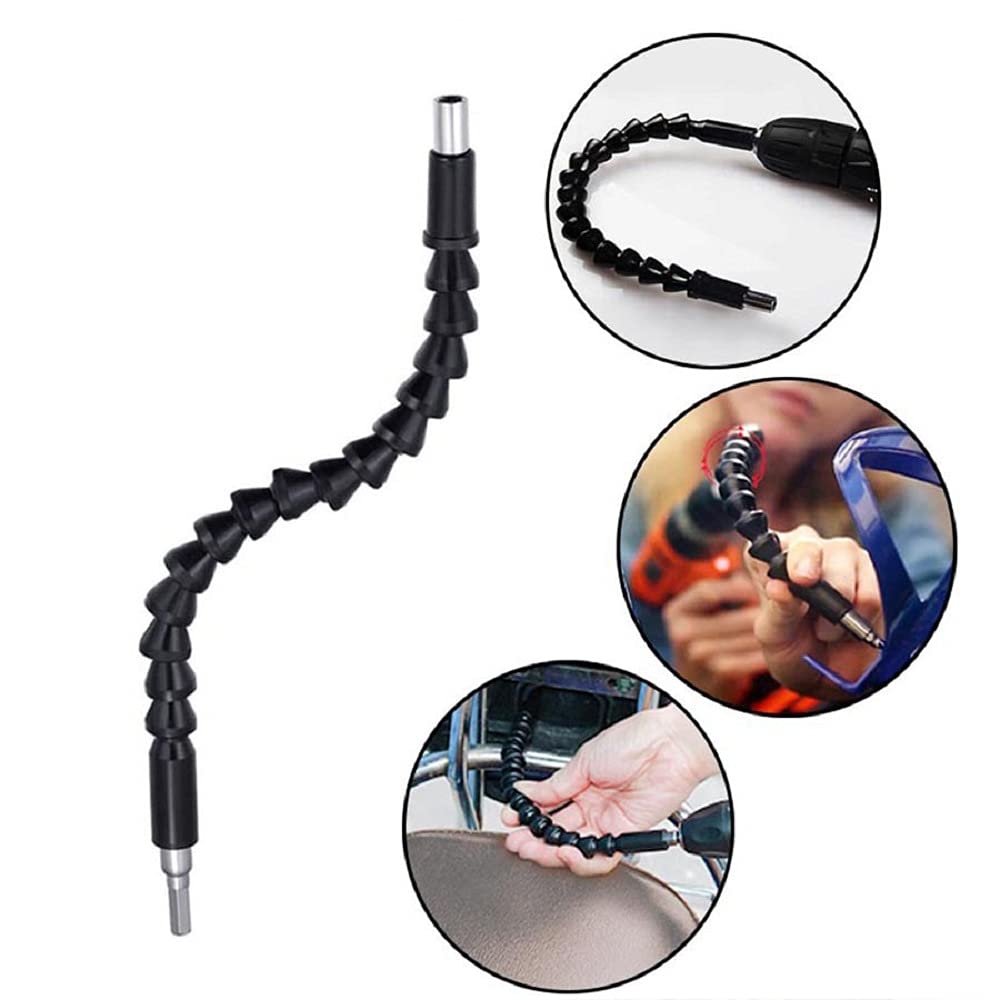 5Pcs 295mm Flexible Drill Bit Extension Set - Screwdriver Bits for Tight Spaces & Hard-to-Reach Areas - Perfect for DIY, Home Repair, and Automotive Work
