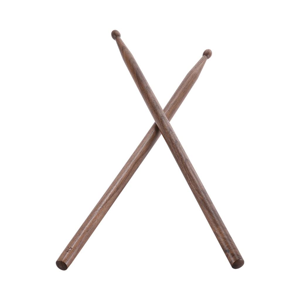 Premium 5B Drum Sticks with Wave-Shape Wood Tip - Professional Beechwood Drumsticks for Drum Set - Perfect for Rock, Jazz & Practice Sessions (Pair)