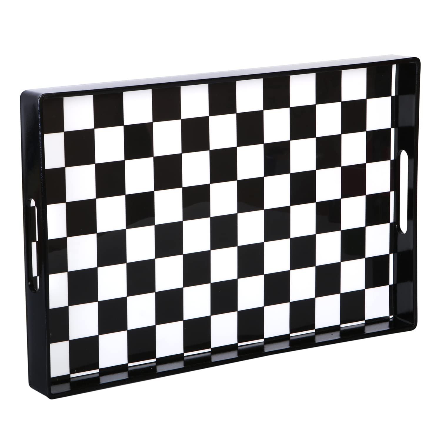 Zosenley Marble Pattern Decorative Tray with Handles - 15.6