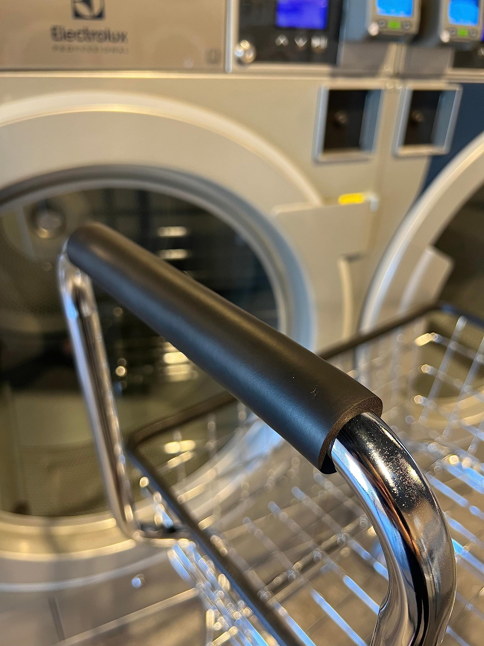 Commercial Laundry Cart with Removable Handle - Heavy Duty LVP Workhorse for Hotels, Hospitals & Laundromats (Black/Silver)