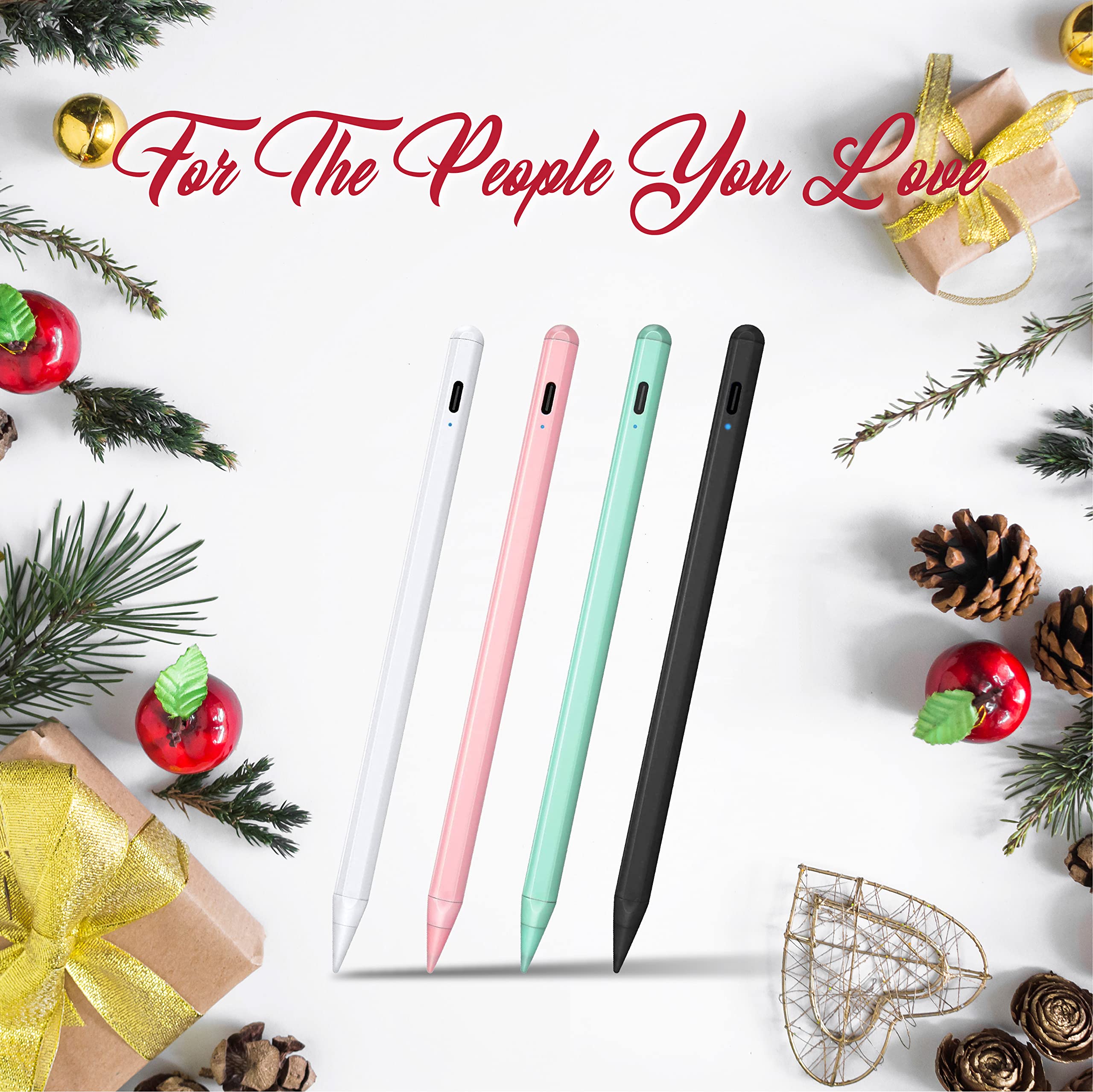Apple Pencil Alternative - Stylus Pen for iPad Pro 11/12.9 (2018-2022), iPad 6/7/8/9, iPad Mini 5/6, iPad Air 3/4 - Magnetic, Tilt & Palm Rejection - Pink Digital Pen for Drawing, Note Taking & Creative Work