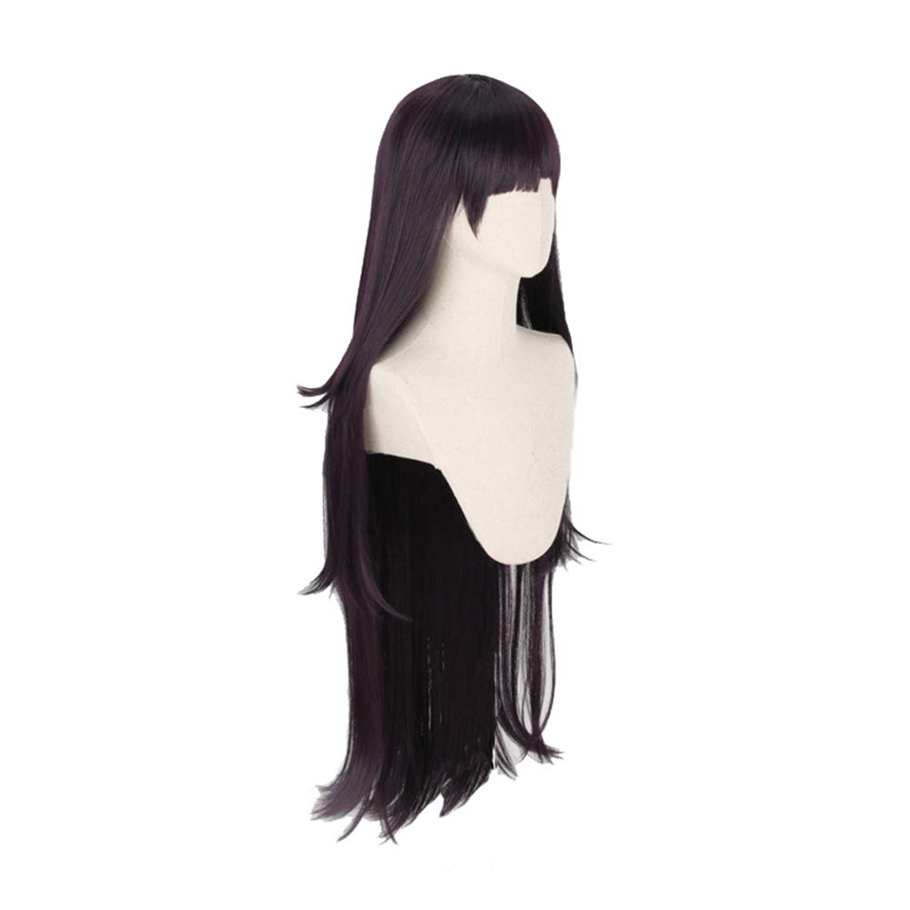 Nuoqi Mikan Tsumiki Cosplay Wig - Long Straight Dark Purple Anime Wigs for Women (JF2860A) | Perfect for Cosplay, Halloween, and Anime Conventions