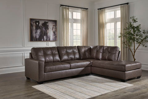 Barlin Mills Umber Sofa with Chaise Lounge - Modern 3-Seater Sectional Couch for Living Room, Home Theater & Cozy Family Gatherings