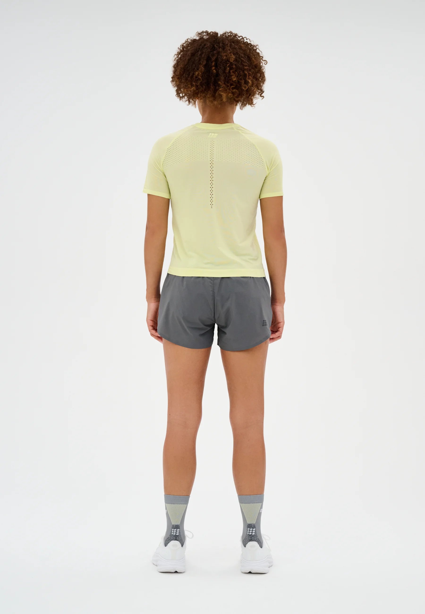 CEP Women's Ultralight Seamless Running Shirt - Short Sleeve Moisture-Wicking Top V2 in Lime Green | Perfect for Gym, Yoga & Outdoor Sports