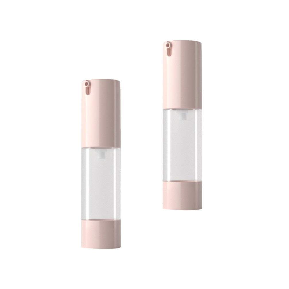 Cabilock 2-Pack Pink Airless Pump Bottles - Vacuum Cosmetic Containers for Lotion & Toiletries | Travel-Friendly Spray Dispenser for Skincare, Haircare & Makeup | Perfect for Home, Gym & Travel Essentials