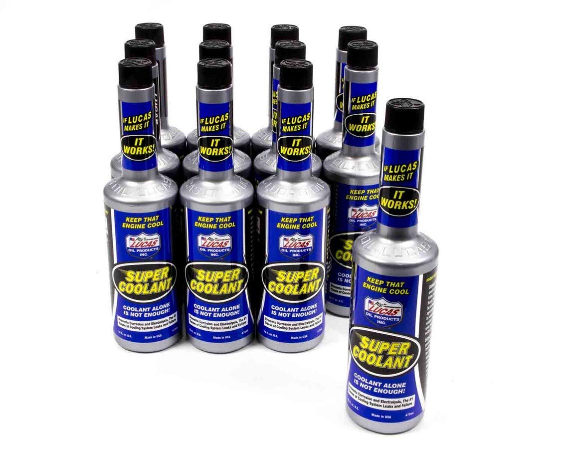 Lucas Oil 10640-12PK Super Coolant - 16 oz. (12 Pack) | High-Performance Engine Coolant for Cars, Trucks & Motorcycles | Prevents Overheating in Extreme Temperatures