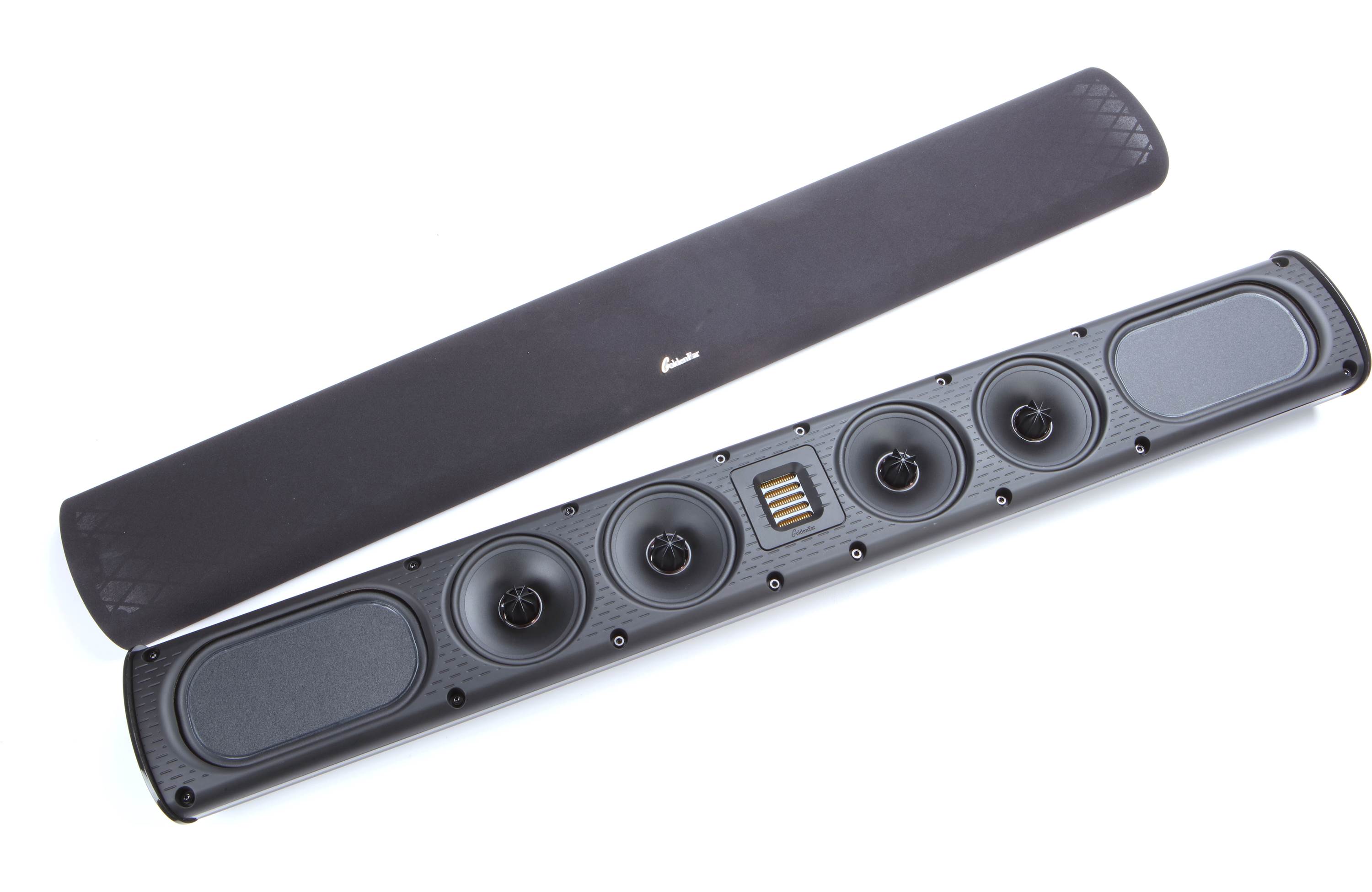GoldenEar SuperSat 60C High-Performance On-Wall Satellite Center Channel Speaker - Perfect for Home Theater Surround Sound Systems & Movie Nights