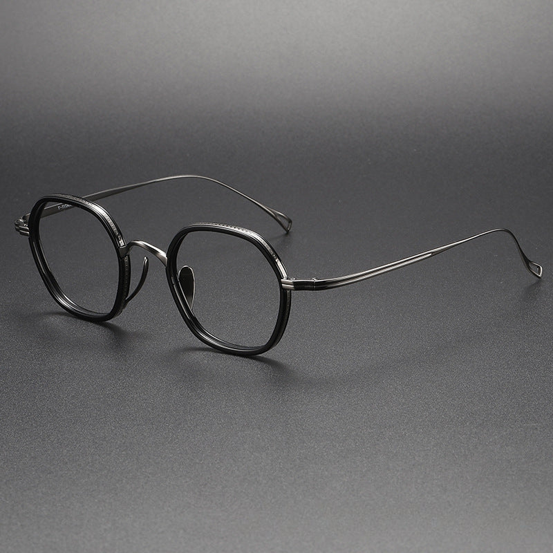 Stylish Titanium Geometric Eyeglass Frames 80873 - Lightweight & Durable for Men & Women - Perfect for Office, Reading & Fashion Accessories