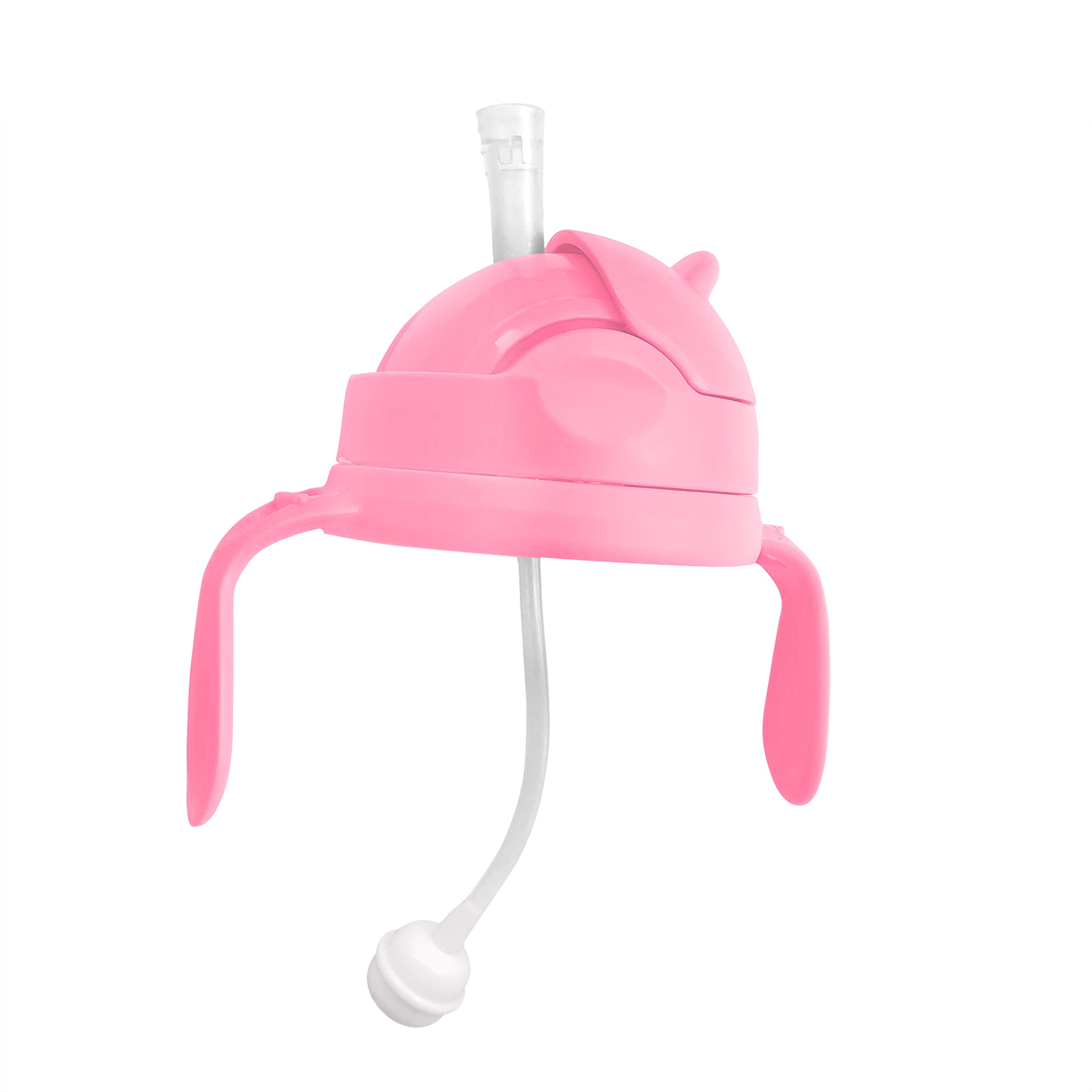 Comotomo Baby Bottle 3-in-1 Straw Sippy Cup Conversion Kit - Weighted Straw for 5oz & 8oz Bottles (Pink) | Leakproof Toddler Drinking Accessories for Home, Travel & Daycare