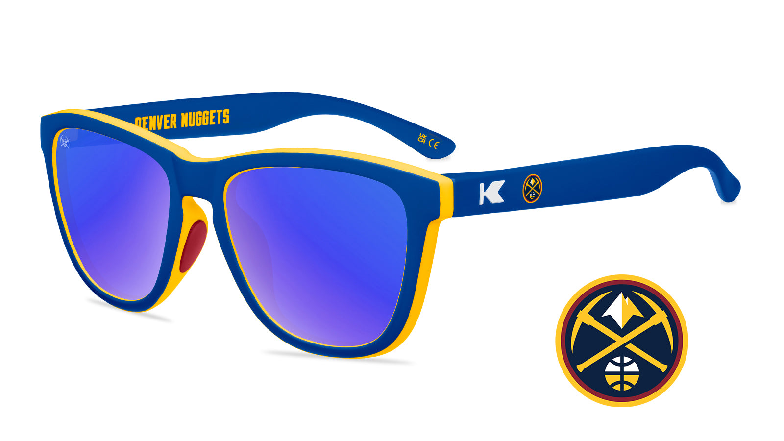 Denver Nuggets NBA Basketball Team Logo Sunglasses for Men & Women - UV Protection, Stylish Sports & Outdoor Accessories for Fans, Games, and Summer Activities