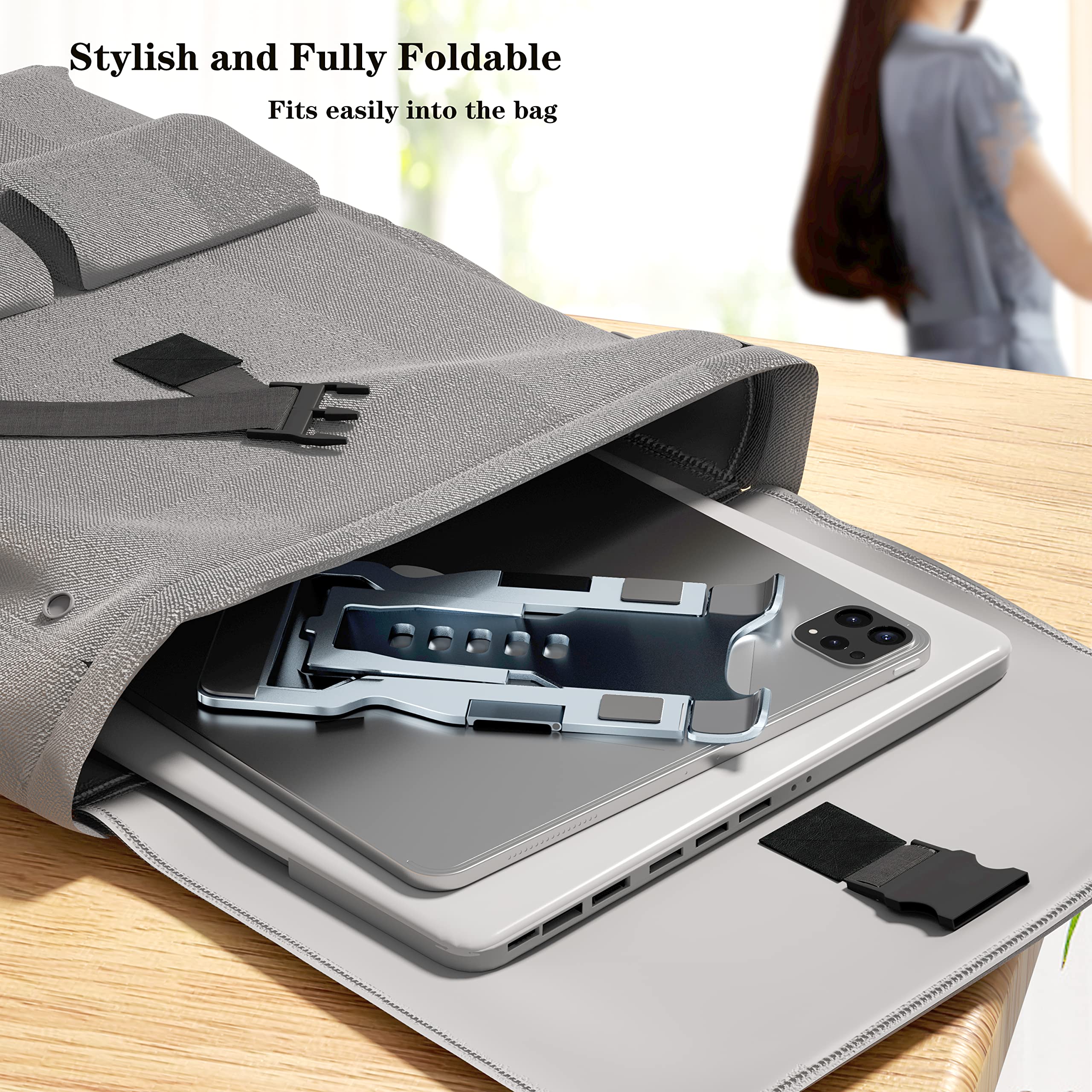 Adjustable Foldable Metal Phone Stand for Desk - Universal Smartphone Holder for iPhone, Samsung, Google Pixel | Perfect for Work, Study, Video Calls & Hands-Free Viewing