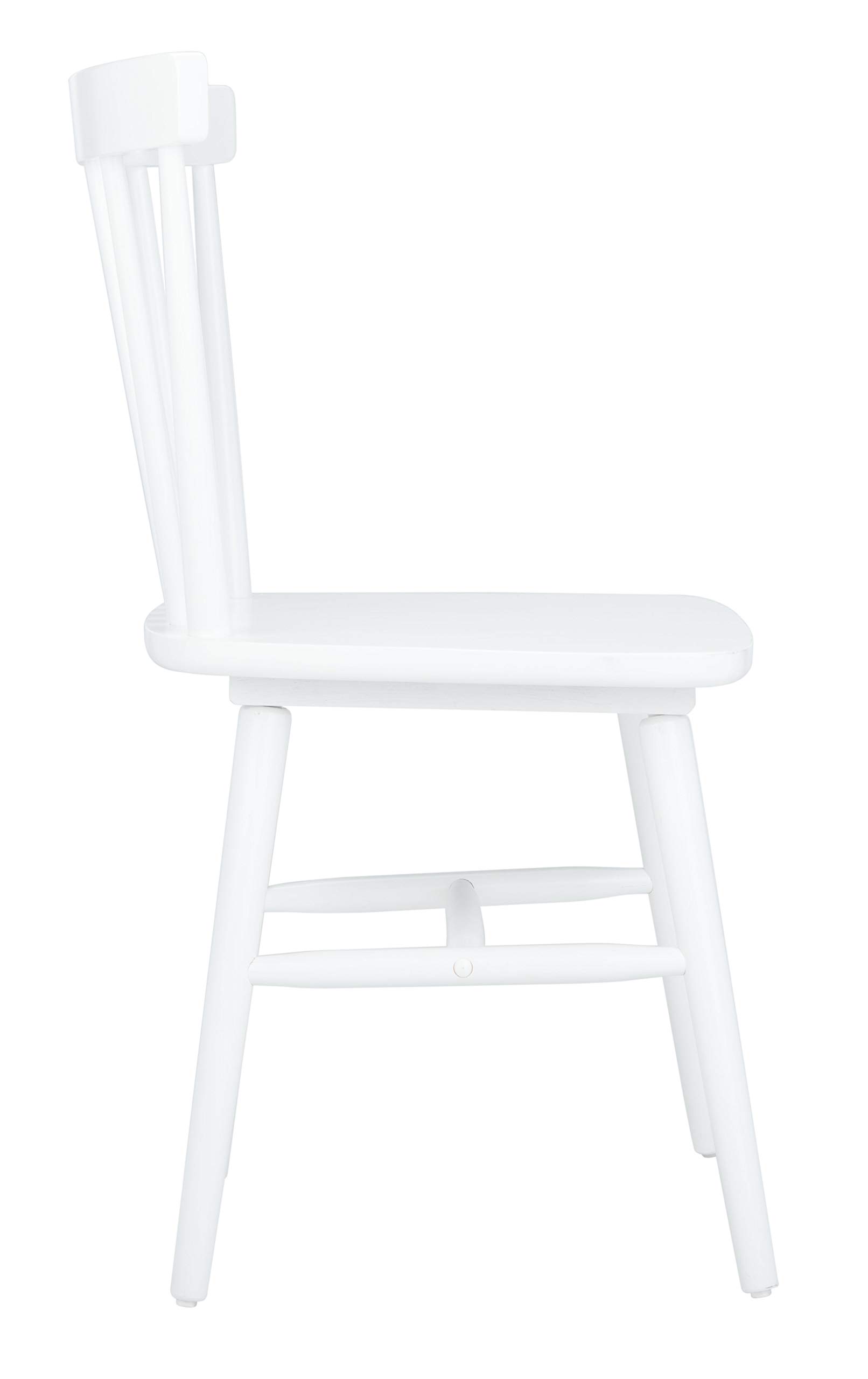 Safavieh Winona Farmhouse White Spindle Back Dining Chairs Set of 2 - Rustic Kitchen Chairs for Dining Room, Breakfast Nook & Farmhouse Decor
