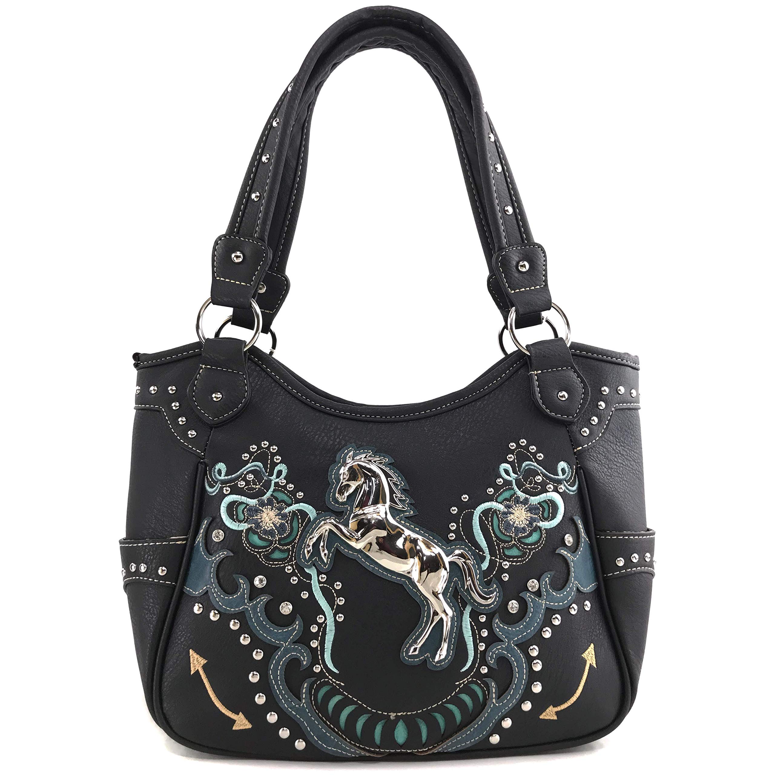 Zelris Floral Poppy Western Women's Concealed Carry Tote Handbag - Stylish Crossbody Purse for EDC, Shopping & Outdoor Activities