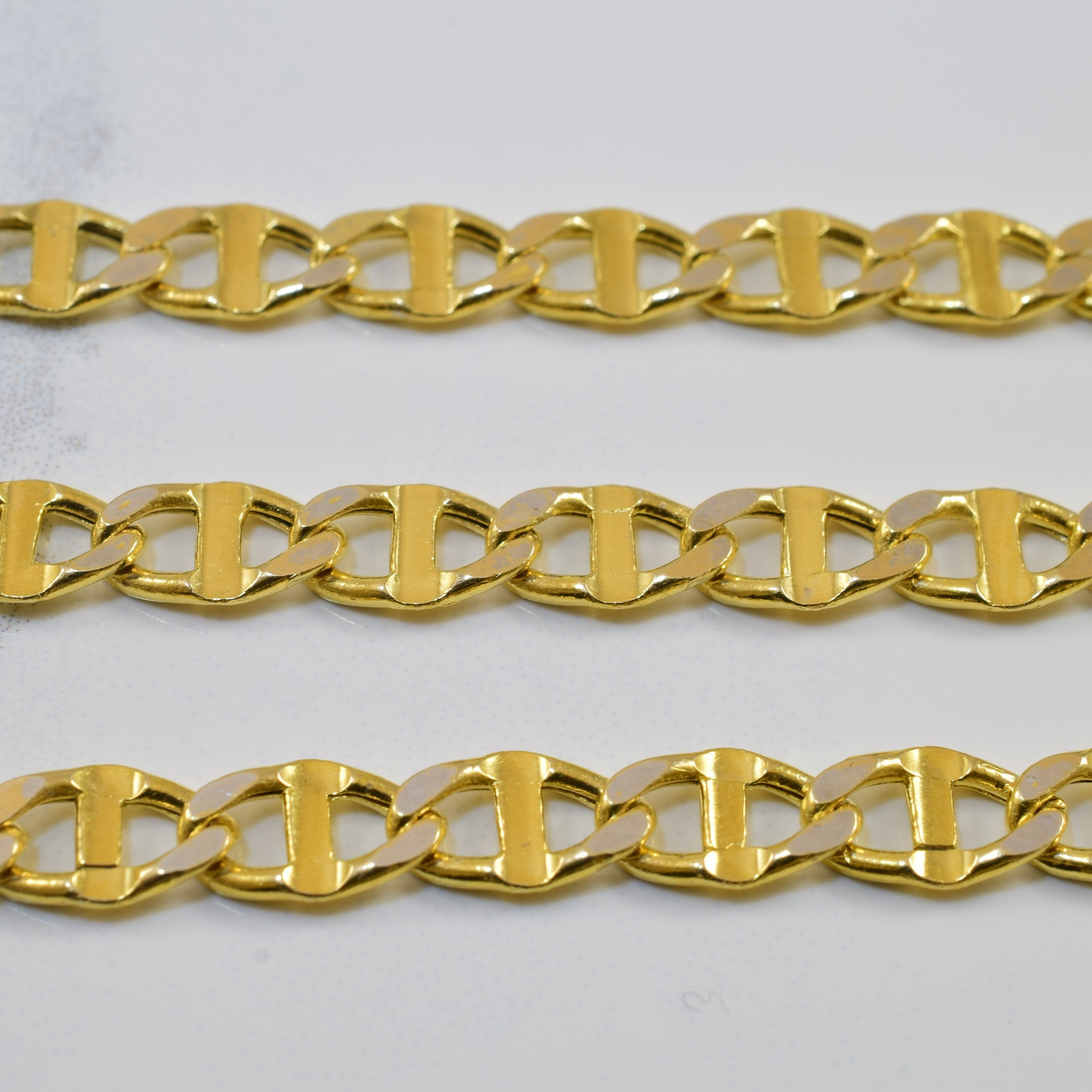 14K Yellow Gold Anchor Chain Necklace - 18 Inch Durable & Stylish Jewelry for Women - Perfect for Layering, Gifts & Everyday Wear