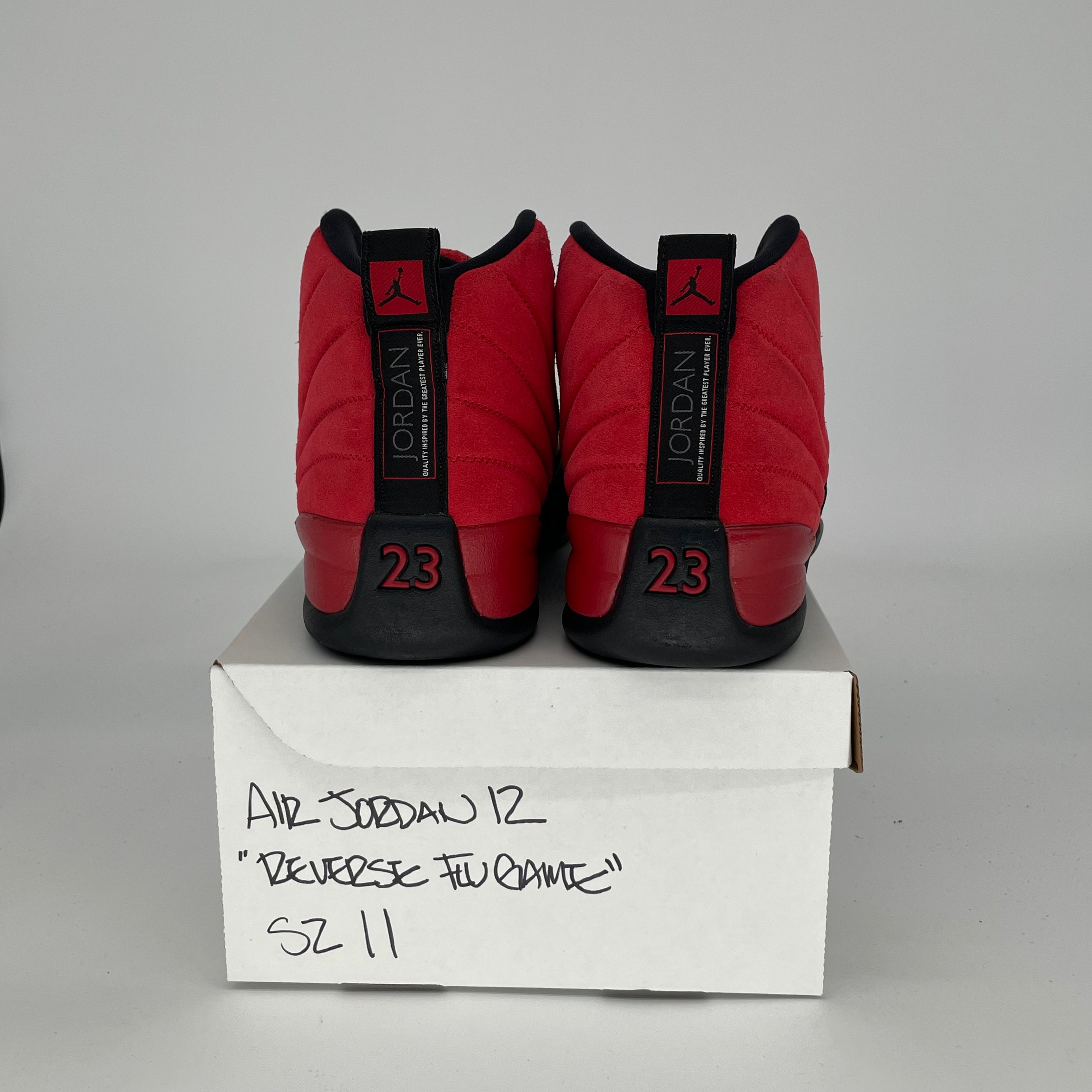 AIR JORDAN 12 Reverse Flu Game Basketball Shoes - Men's Size 11/Women's 12.5 (CT8013-602) - Retro Sneakers for Streetwear & Court Performance