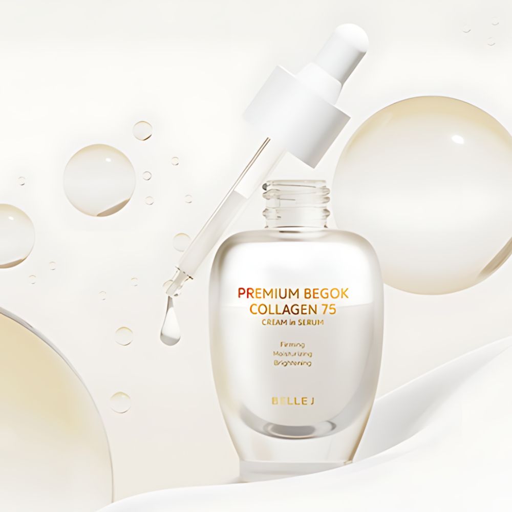 BELLE J Premium Begok Collagen 75 Cream in Serum 50ml - Anti-Aging Face Moisturizer for Wrinkles & Firming (2 Types) - Perfect for Night Skincare Routine & Daily Hydration