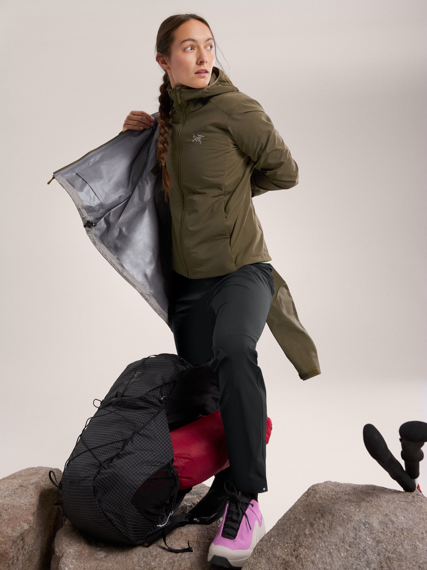 Women's Atom SL Hoody - Lightweight Water-Resistant Jacket for Hiking, Running & Outdoor Adventures | X000009511