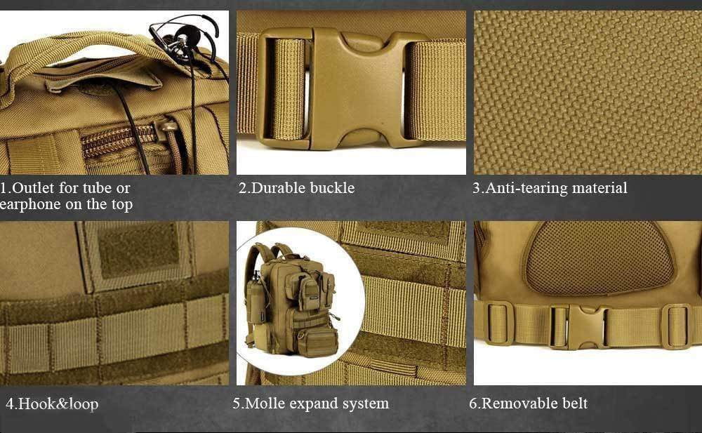 30L Tactical Military Backpack - Waterproof Nylon Rucksack for Hiking, Camping & Outdoor Adventures | Multi-Purpose Travel Pack with MOLLE System & Laptop Compartment