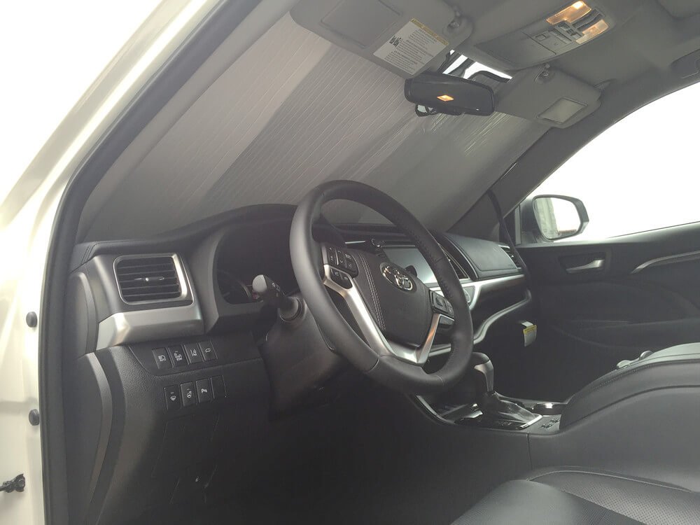 HeatShield Custom-Fit Windshield Sun Shade for 2014-2016 Toyota Highlander SUV - UV Protection & Heat Blocking - Perfect for Summer Parking & Road Trips