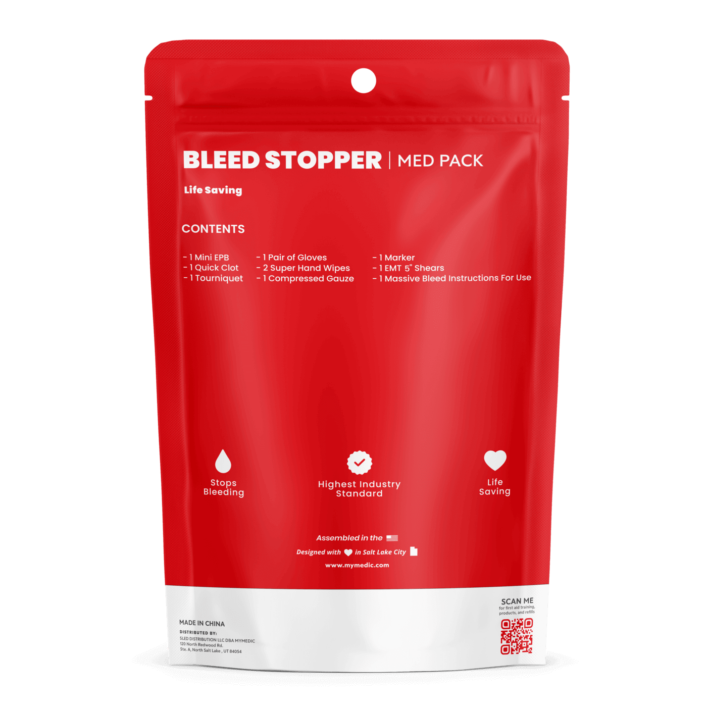 Med Pack Bleed Stopper - Premium First Aid Trauma Kit for Hemorrhage Control | Emergency Wound Care for Outdoor, Camping & Survival Situations