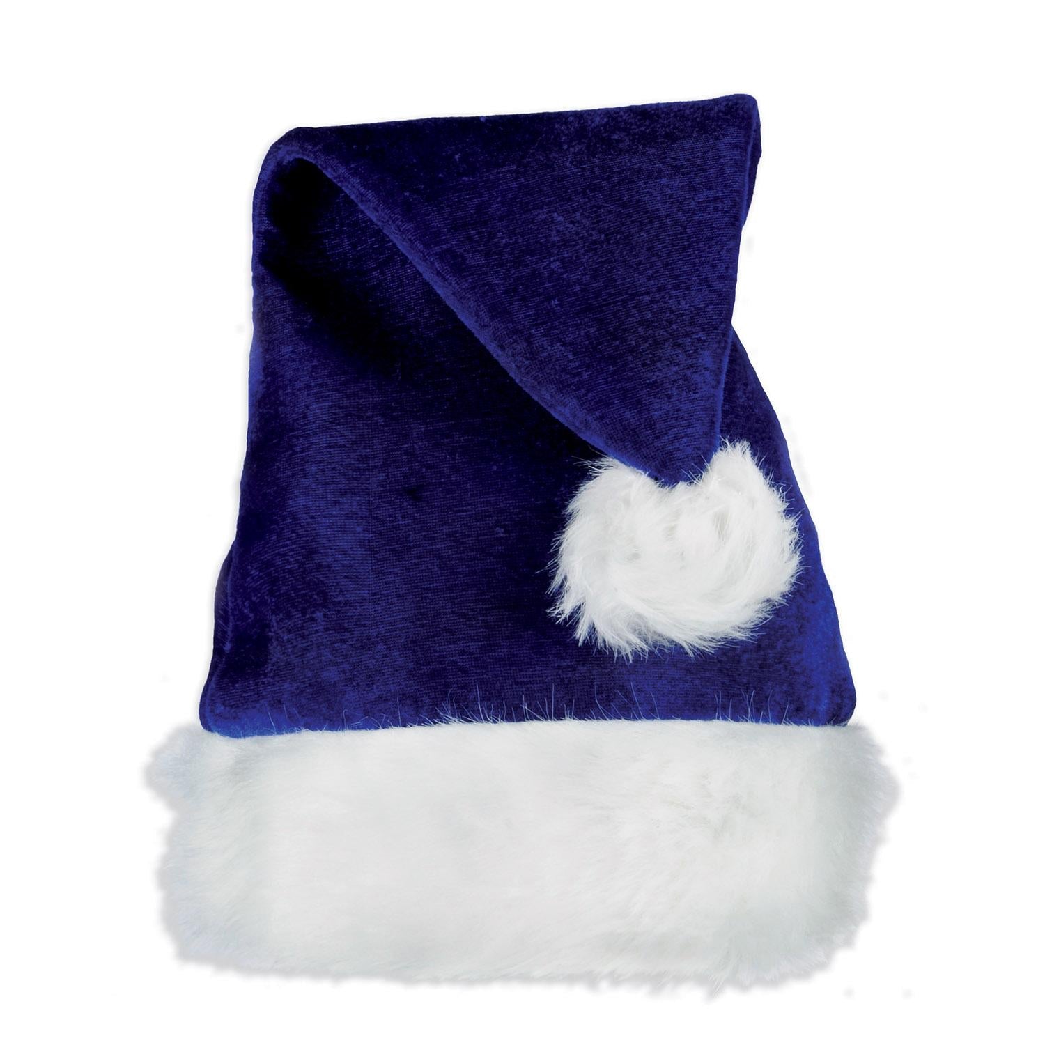 12 Pack Blue Santa Hats for Christmas - Festive Holiday Party Hats for Xmas Celebrations, Office Parties & Family Gatherings