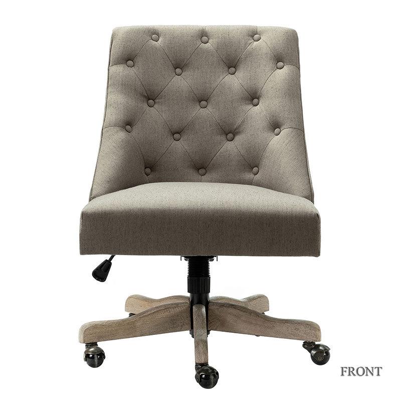 Estelle Upholstered Tufted Office Chair - Ergonomic Desk Chair with Lumbar Support for Home & Office Workspace | Comfortable Computer Chair for Long Hours Sitting