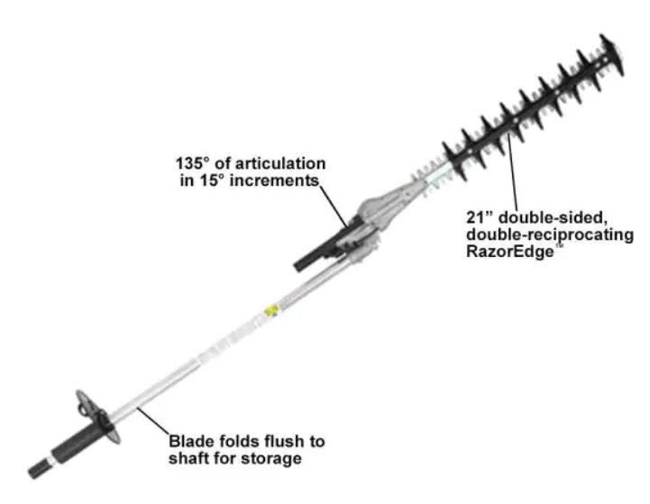 ECHO Articulating Hedge Trimmer Attachment 99944200596 - Professional Landscaping Tool for Shrubs & Bushes - Perfect for Garden Maintenance & Yard Work