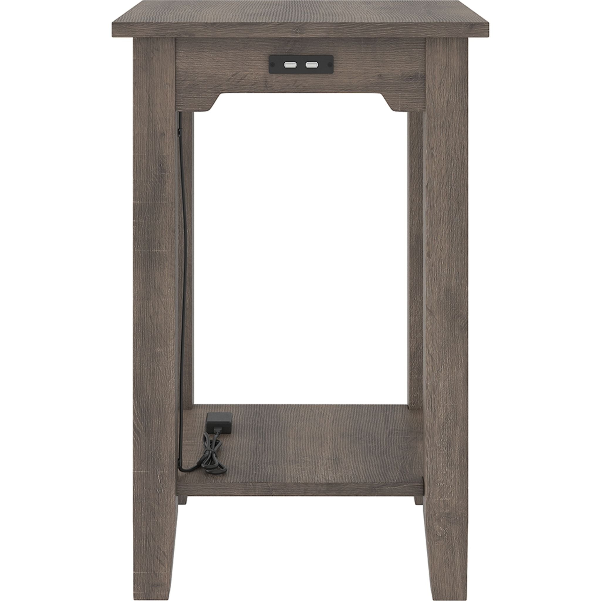 Arlenbry Modern Side Table - Gray End Table for Living Room, Bedroom & Office - Small Nightstand with Storage Shelf - Perfect for Coffee, Books & Decor