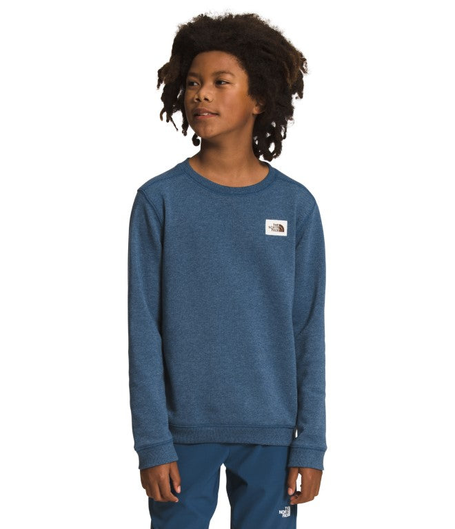 Heritage Patch Crewneck Sweatshirt for Big Kids & Teens | Cozy Casual Wear for School & Outings | NF0A7WY1