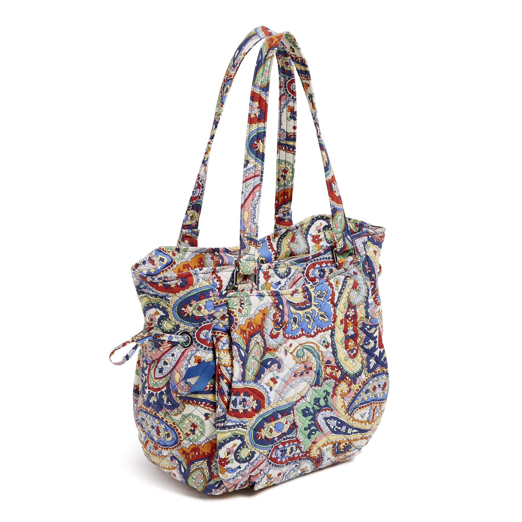 Vera Bradley Cotton Glenna Satchel Purse for Women - Lightweight Shoulder Bag with Adjustable Strap, Perfect for Work, Travel & Everyday Use