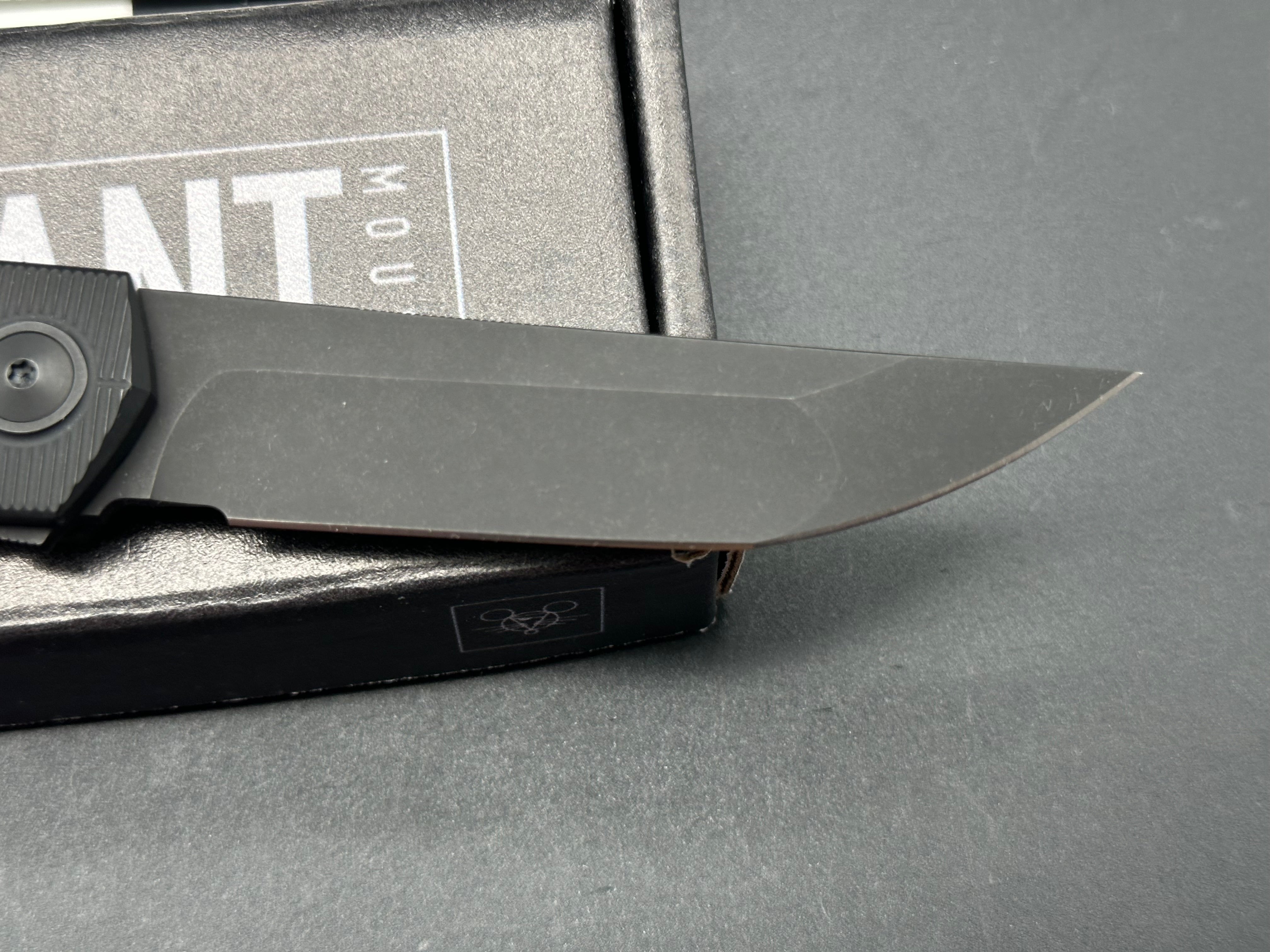 GiantMouse GMP9 Folding Knife #65 - Black PVD CPM 20CV Blade & Stonewashed Titanium Handles | EDC, Outdoor, Camping, Survival Gear