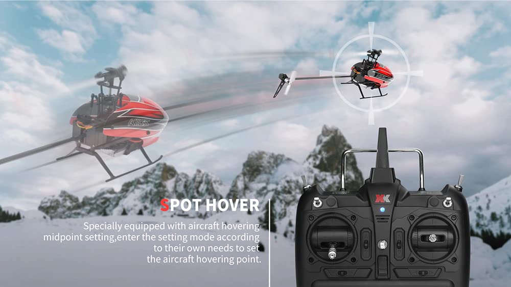 WLTOYS XKS K110s RC Helicopter - 2.4G 6CH 3D/6G System, Brushless Motor, BNF Quadcopter Drone for Kids & Adults - Perfect for Indoor Flying, Backyard Fun & Beginner RC Training (K110S 3B)