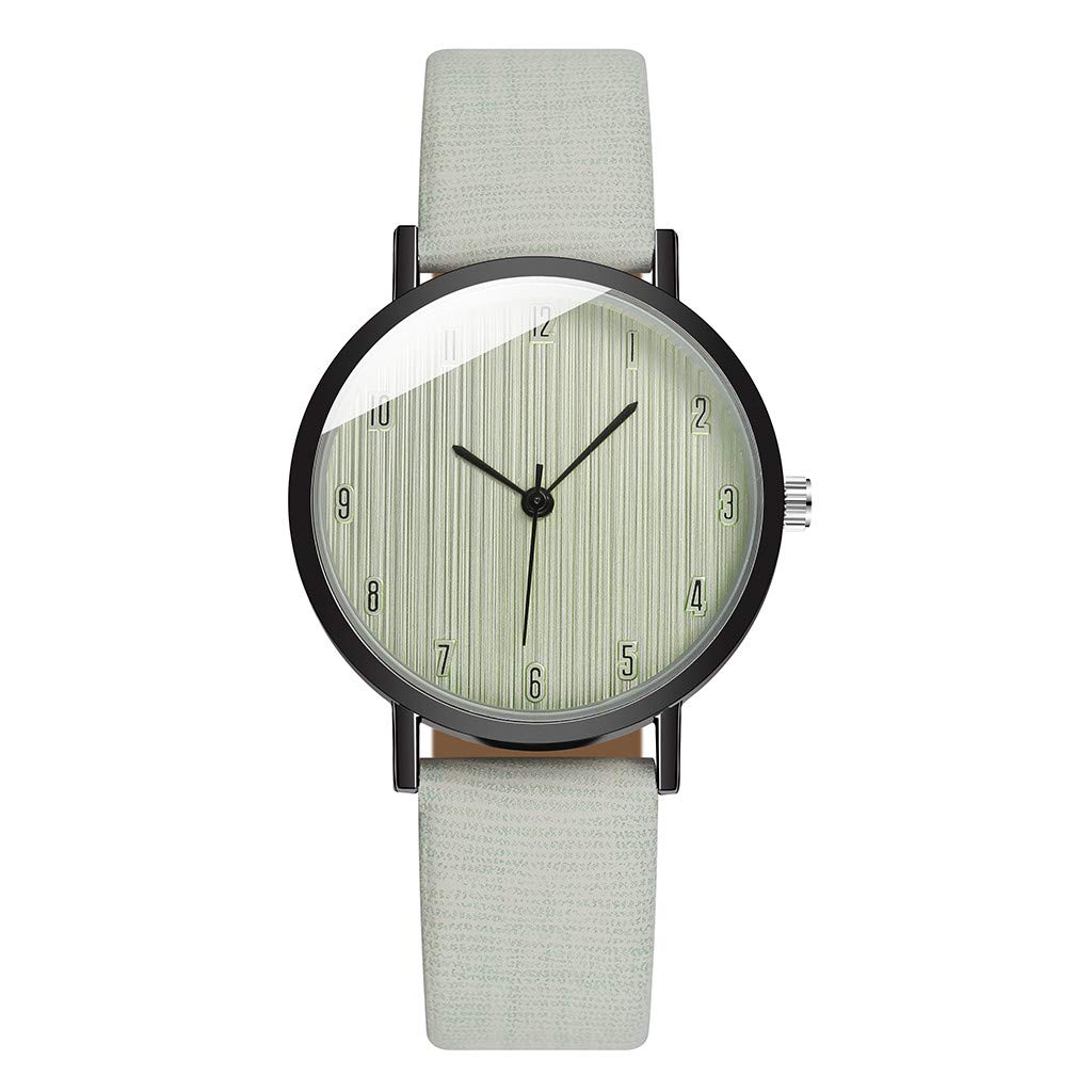 Women's Casual Analog Quartz Watch with Leather Band & Number Markers - Perfect for Everyday Wear, Office & Fashion Accessories
