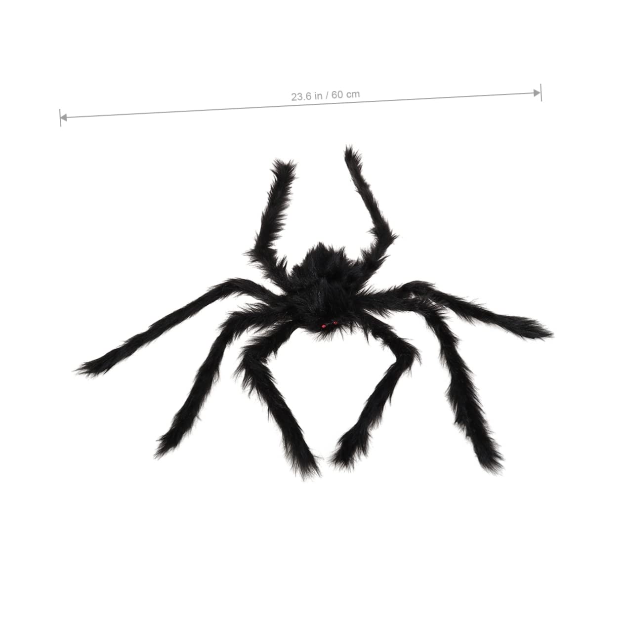 KONTONTY 2 Pack Plush Spider Halloween Decorations - Fluffy Robotic Spider Toy for Dog Costumes, Halloween Party & Home Decor (Black) - Perfect for Halloween Parties, Pet Costumes & Spooky Home Decor