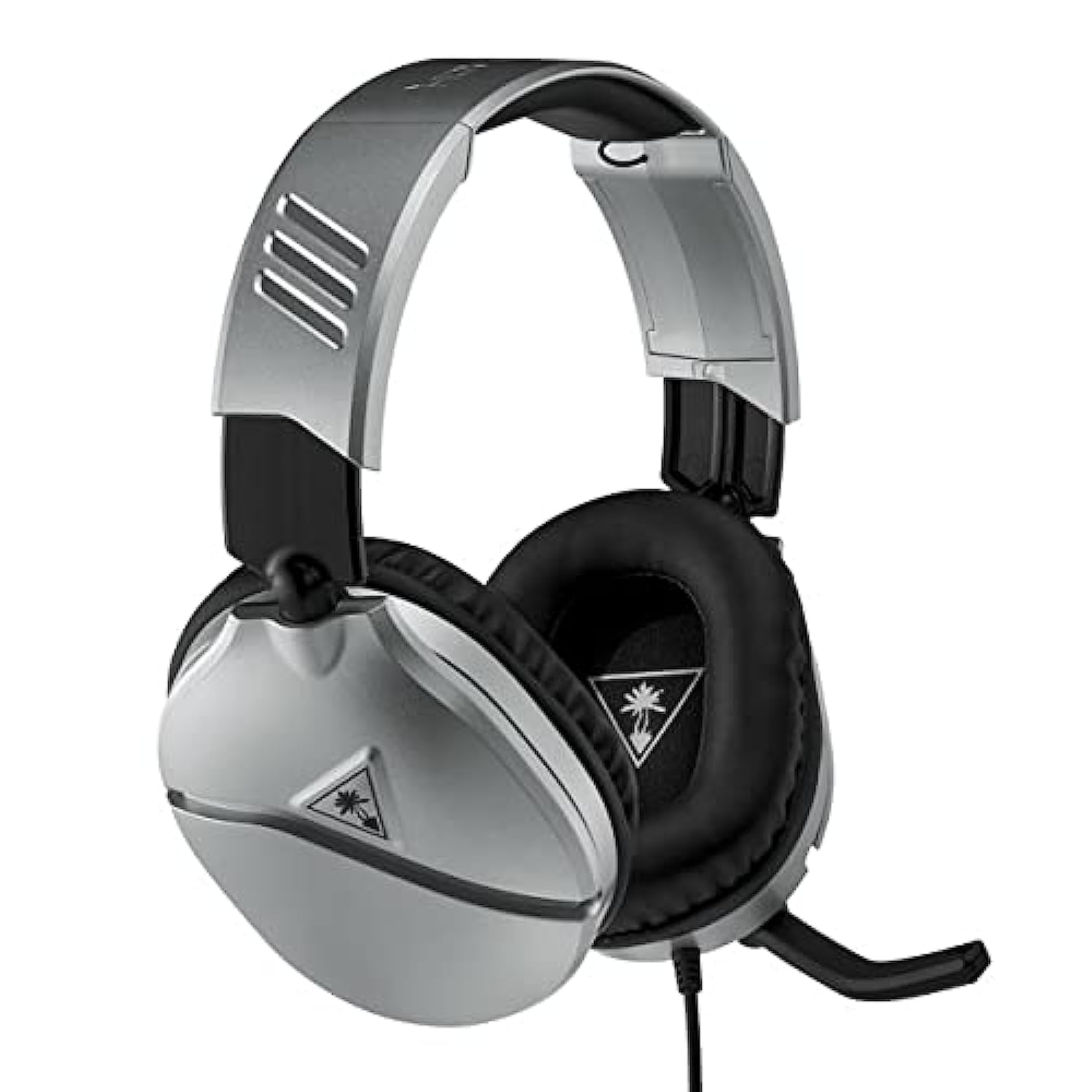 Turtle Beach Recon 70 Multiplatform Gaming Headset for PS5, PS4, Xbox Series X, Xbox One, Nintendo Switch & PC - 40mm Speakers, Removable Mic, 3.5mm Audio Jack - Silver/Black - Perfect for Competitive Gaming & Long Sessions