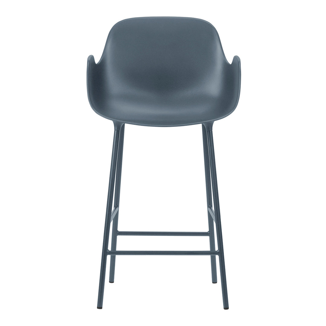Modern Form Counter Armchair - Stylish Bar Stool for Kitchen Island, Breakfast Nook & Home Bar Seating - Comfortable Adjustable Height Swivel Chair