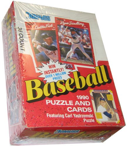 1990 Donruss Baseball Wax Box - Unopened Vintage Baseball Cards Collection for Collectors & Investors | Perfect for Sports Memorabilia Displays, Gift Giving & Card Trading