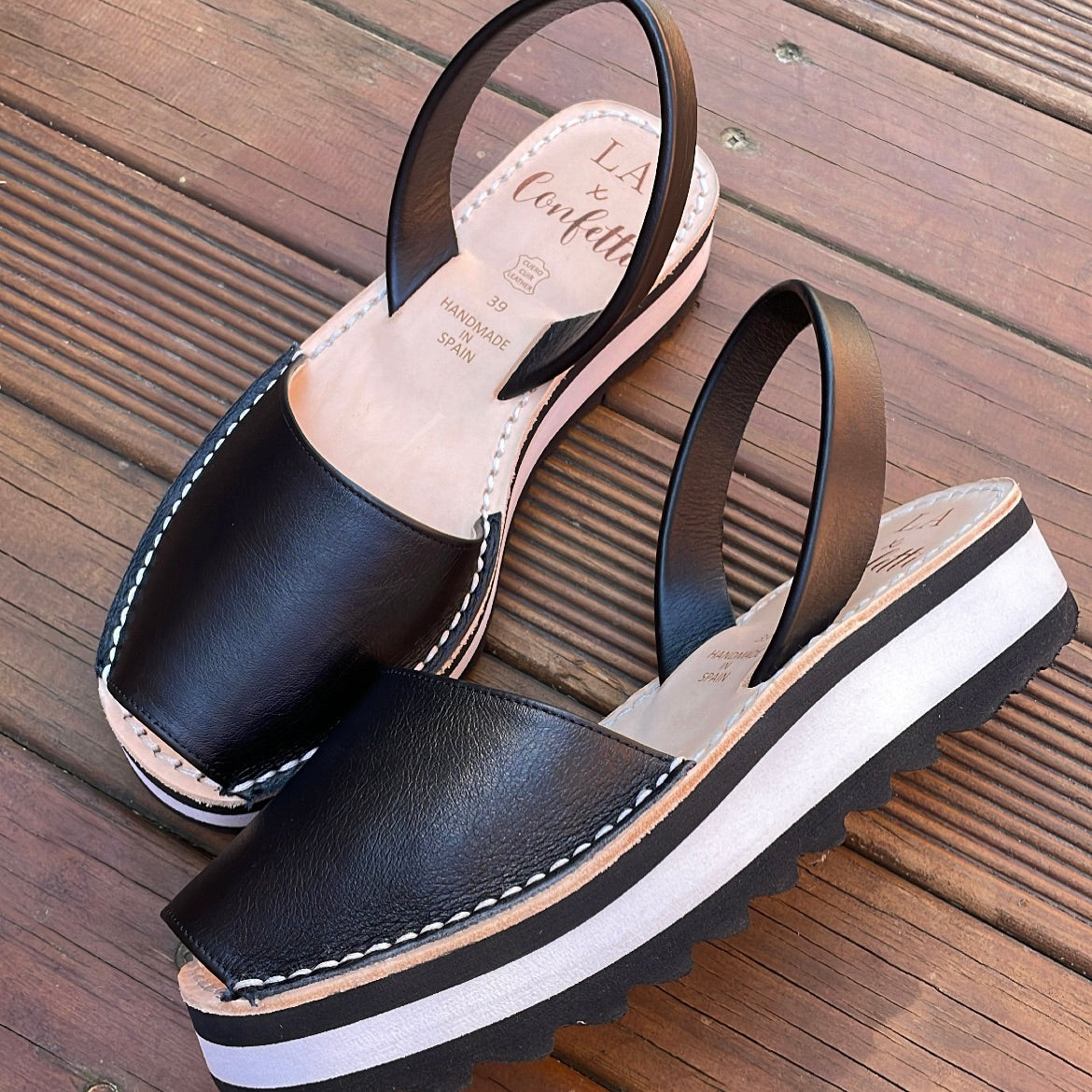 LA x Confetti Brooklyn Flatform Black Sneakers - Trendy Platform Shoes for Women | Perfect for Casual Wear, Street Style & Everyday Comfort