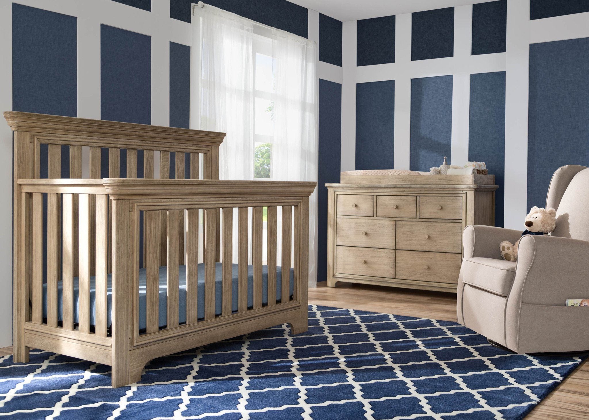 Langley 4-in-1 Convertible Baby Crib - Toddler Bed, Daybed & Full-Size Bed - Safe Nursery Furniture for Newborns to Teens - Perfect for Bedrooms, Daycare & Guest Rooms
